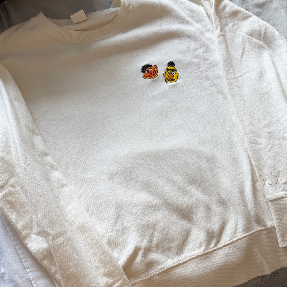KAWS x Sesame Street White Crewneck